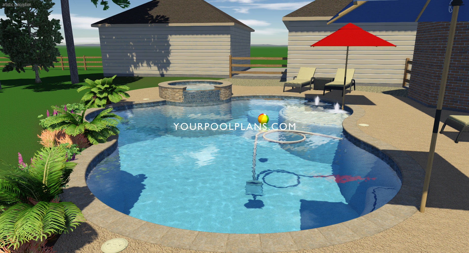 3D Swimming Pool Designs Your Online Pool Design & Construction Plans