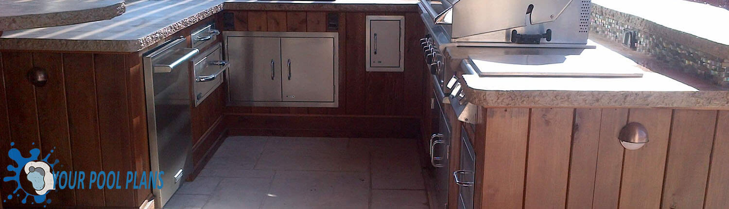 outdoor kitchen cabinet finish material