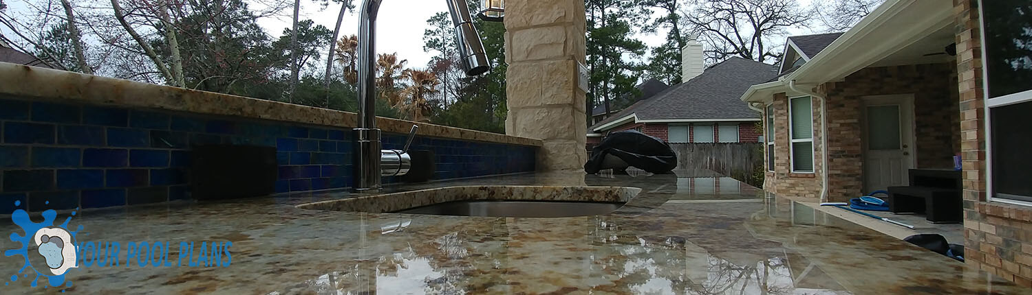 outdoor kitchen counter top surfaces