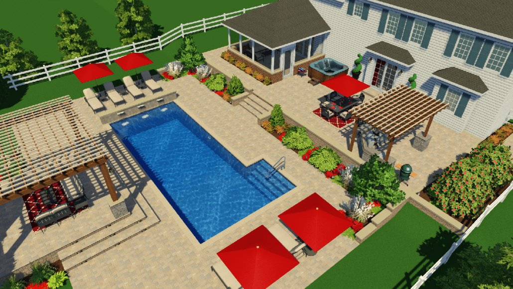 traditional concrete swimming pool design ideas