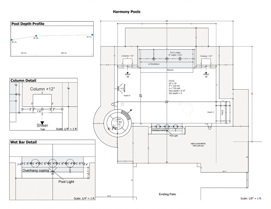 inground pool blueprints