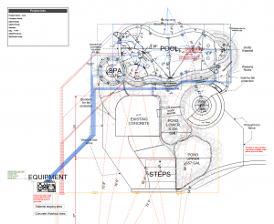 Pool construction plan 2d overview