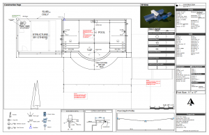 Swimming pool construction plan 2d