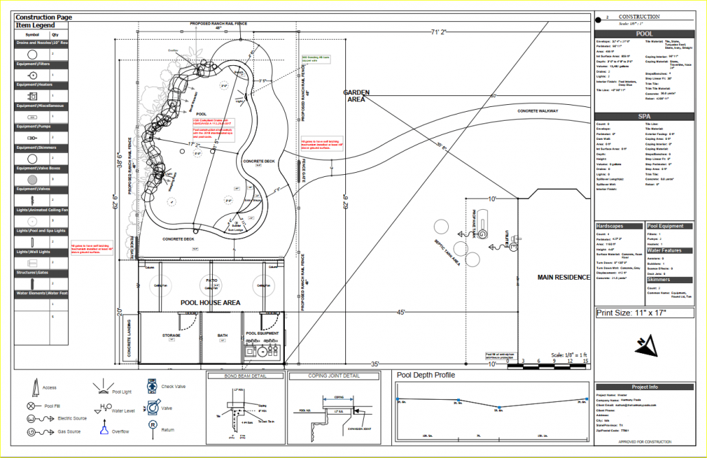 2D Pool Plans | 2D Pool Design, Pool Construction plans