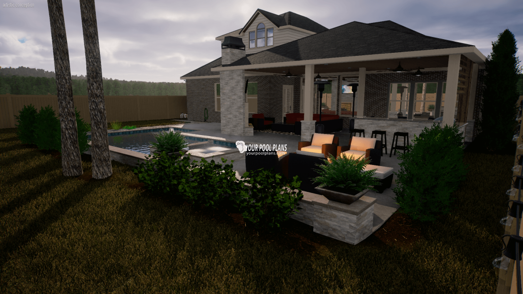 online 3d swimming pool rendering service