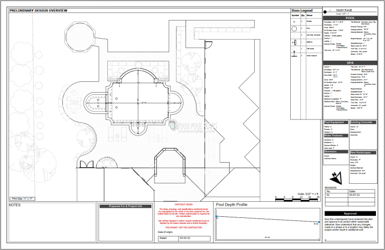preliminary swimming pool design plan 2d