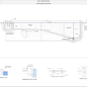 swimming pool cross section drawing service