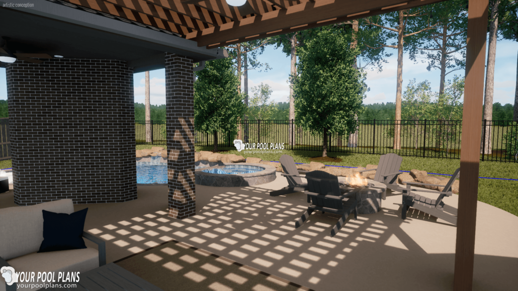 Pool Plans Dallas TX 3D Concept