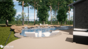 Pool Plans Dallas TX 3D Concept