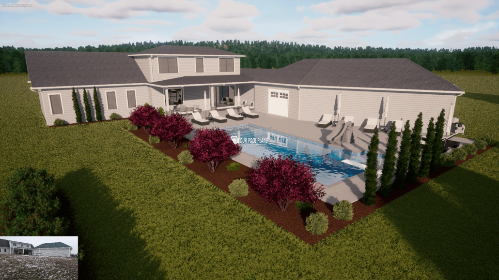 Pool plans New York 3D rendering example