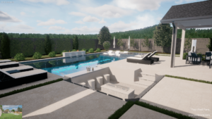 Pool design plans Oklahoma 3D rendering