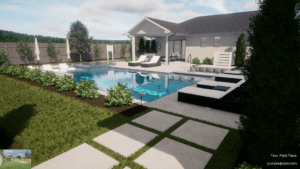 Pool design plans Oklahoma 3D rendering