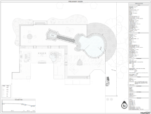 Pool permit plans Alabama 2D plan view