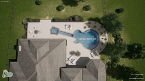 Pool permit plans Alabama 3D rendering 1