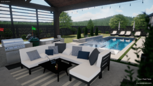 Pool permit plans Colorado 3D rendering pool design (2)