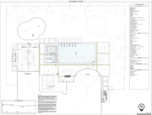 Pool permit plans Colorado pool plan view