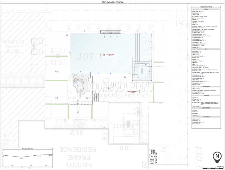 Pool permit plans Oklahoma plan view