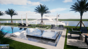 Pool permit plans Texas 3D rendering (2)