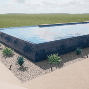 faux edge pool design 3D example