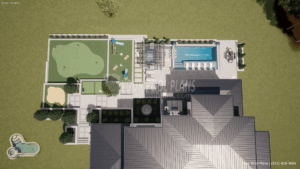 Pool permit plans, pool design plans, South Carolina 3D rendering example