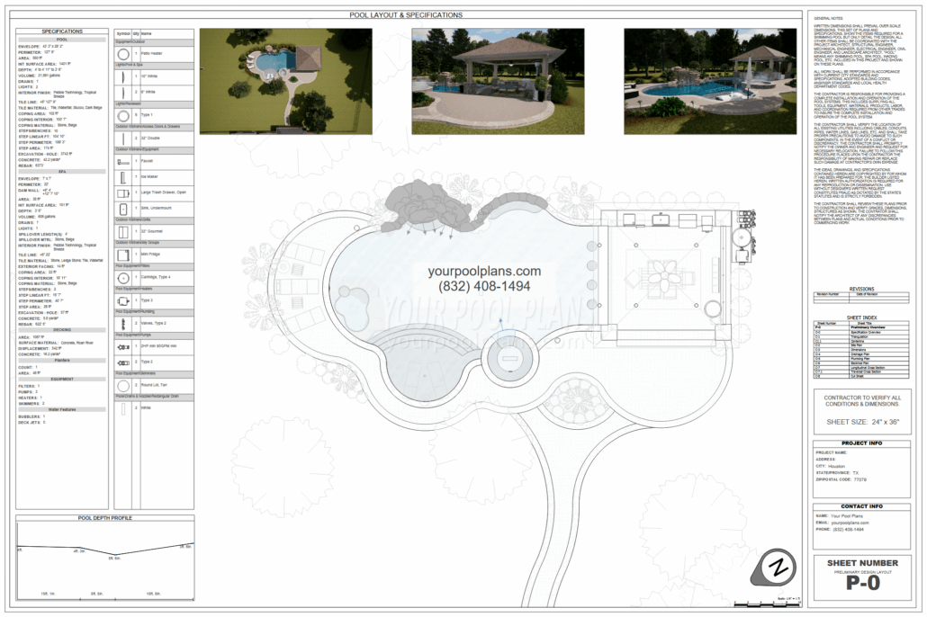 Arkansas swimming pool design plans for permit 2d blueprint example