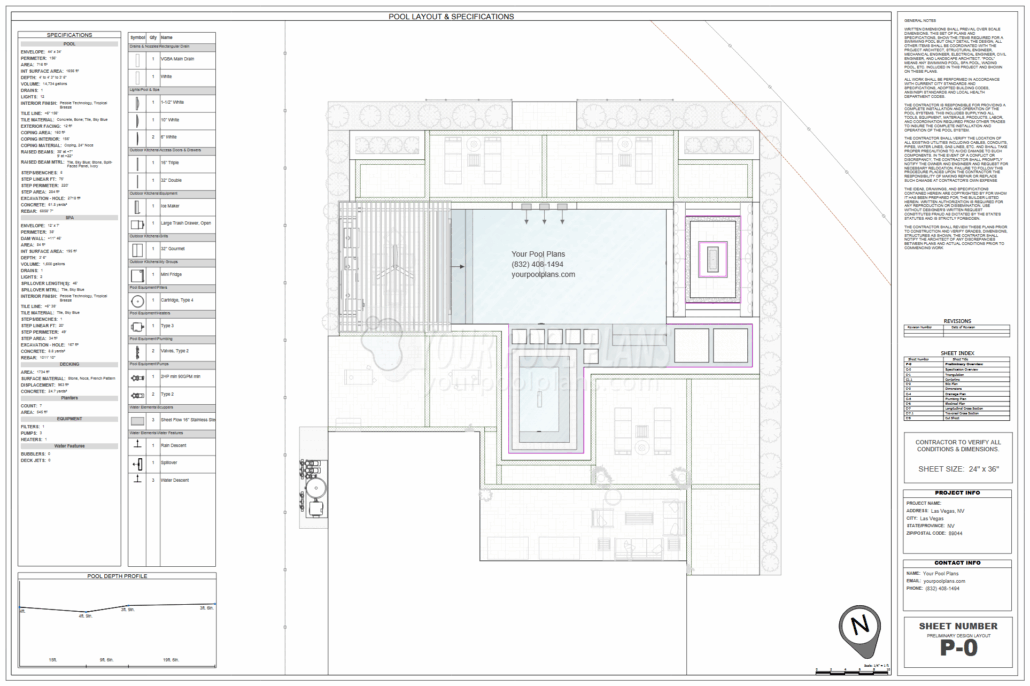 Nevada swimming pool design plans for permit 2d blueprint example
