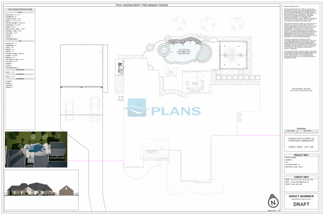 Indiana swimming pool plans and blueprints service
