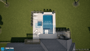 Iowa swimming pool design services 3D rendering example