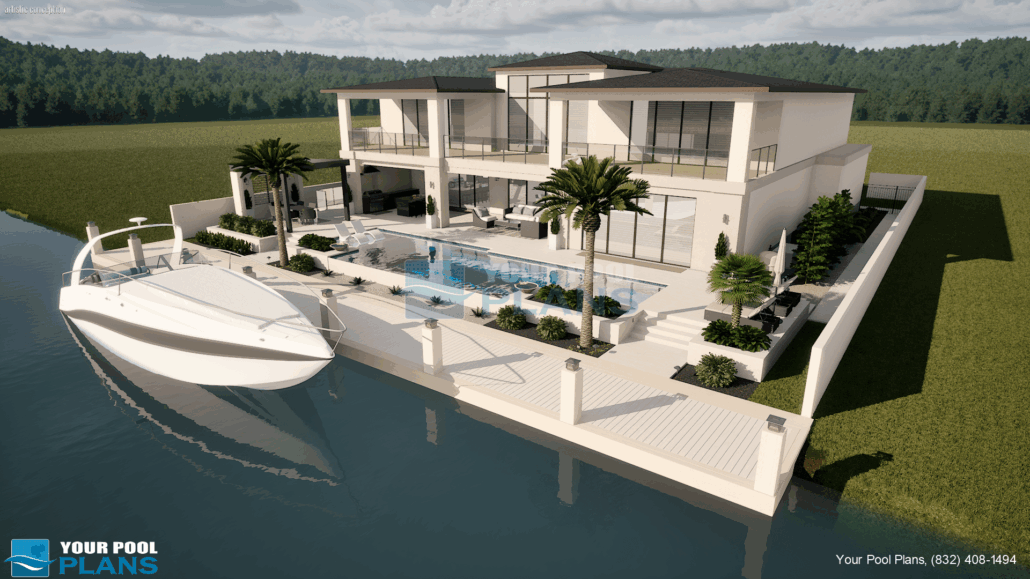 Maryland pool designs and plans 3D rendering example