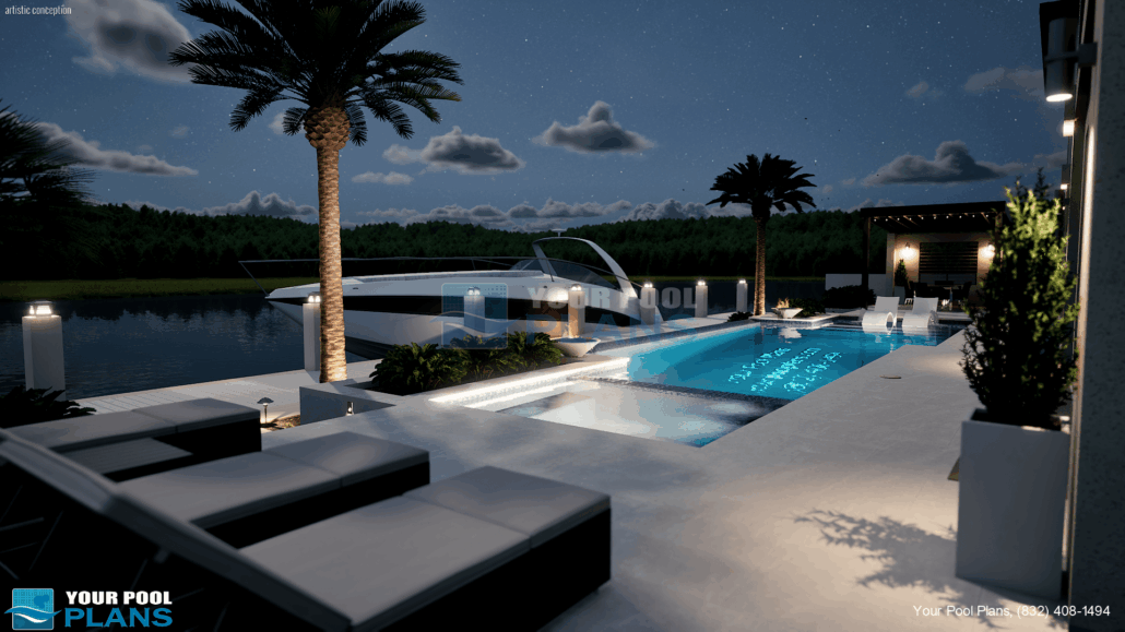 Maryland pool designs and plans 3D rendering example