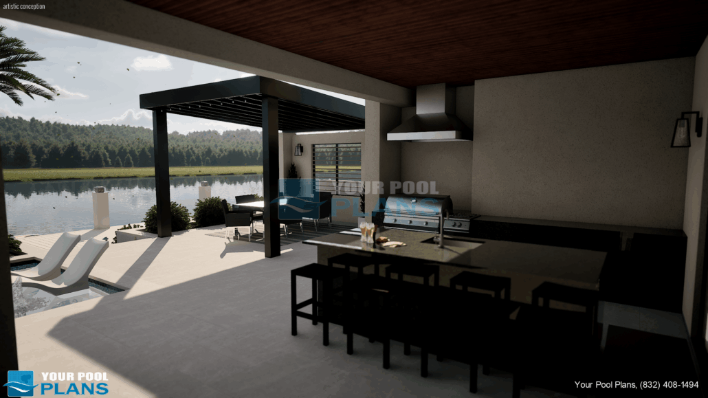 Maryland pool designs and plans 3D rendering example