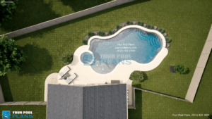 Pool design in Mississippi 3D rendering example