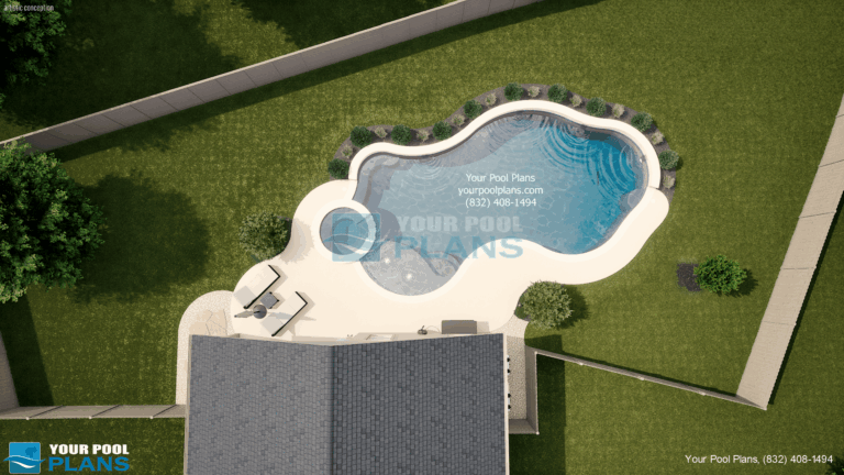 Pool design in Mississippi 3D rendering example