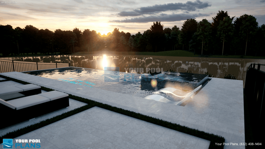 Pool designs and plans Idaho 3D rendering example