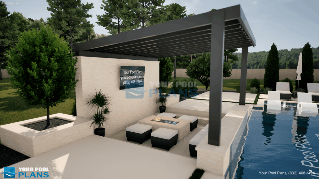 Pool designs and plans in Missouri 3D design rendering example