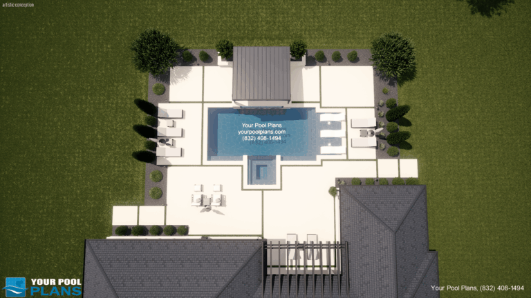 Pool designs and plans in Missouri 3D design rendering example