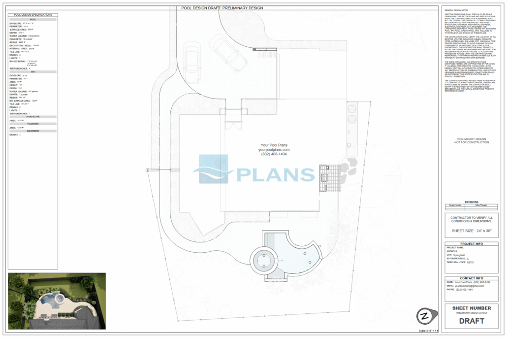 Pool plans and blueprints Illinois