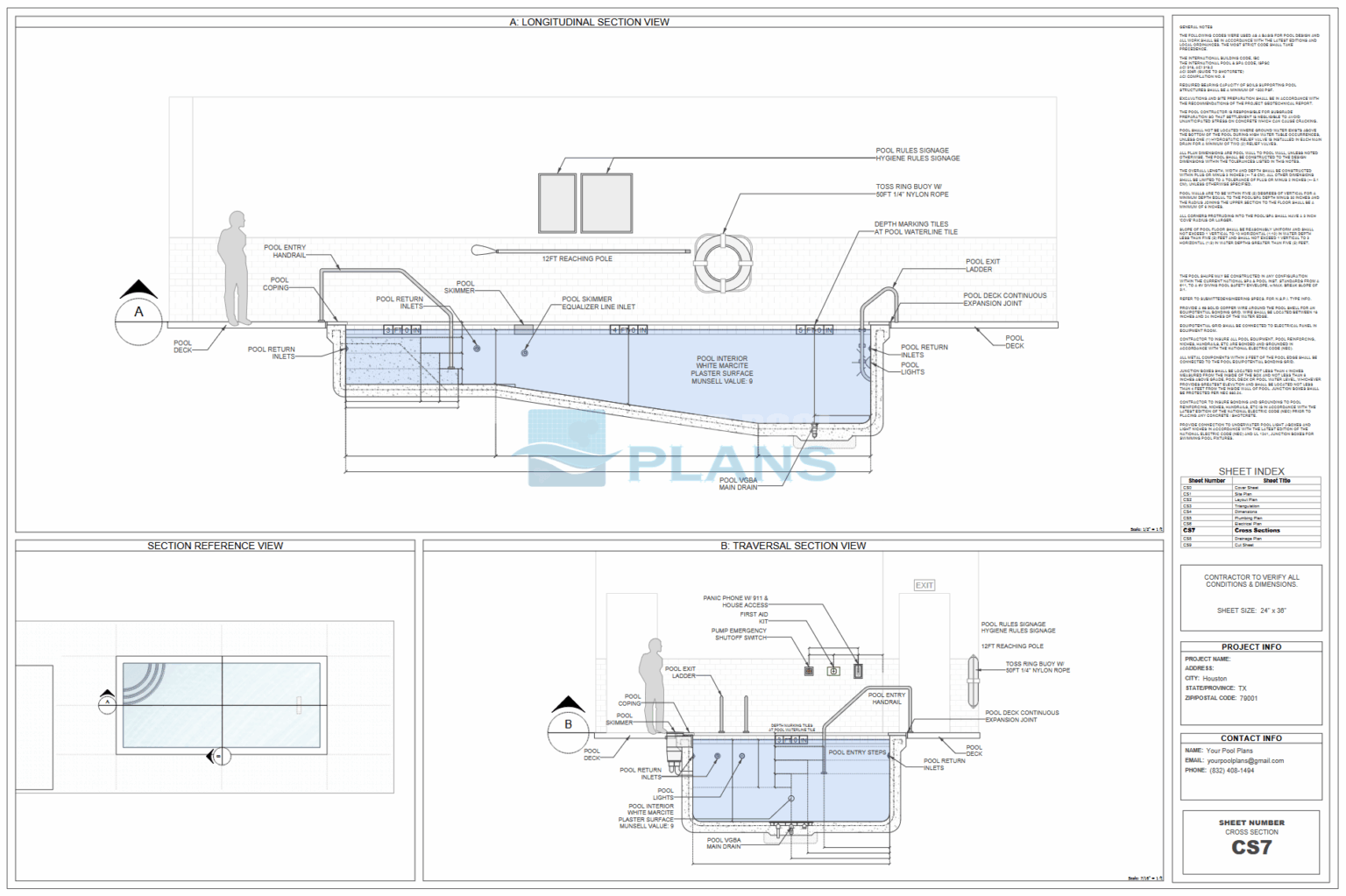 Pool Cross Section Plan | Your Pool Plans