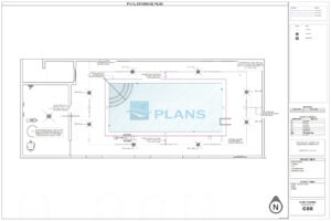 Swimming pool drainage plan drawing example