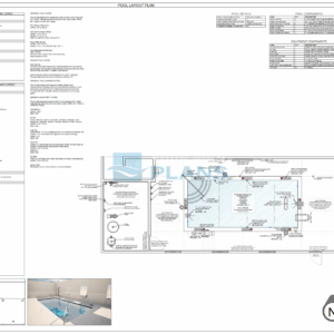Swimming pool layout plan drawing for permit