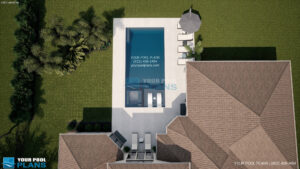 Pool design services in Kansas 3D pool design example top view