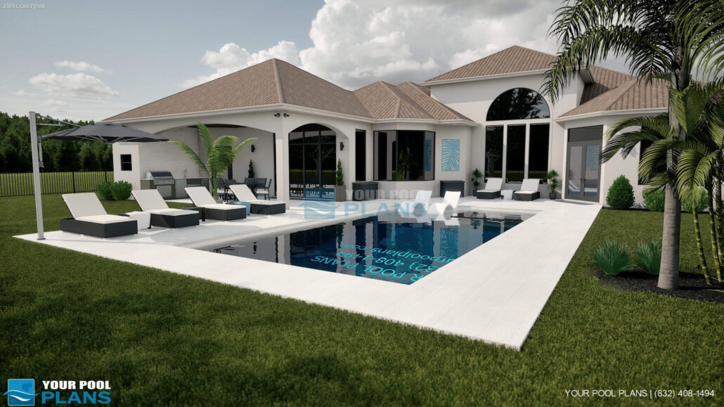 Pool design services in Kansas 3D pool design example perspective