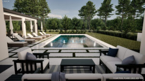 Pool design service in Utah 3D rendering